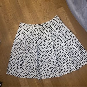 WhoWhatWear Black & White Polka Dot Skirt 16W